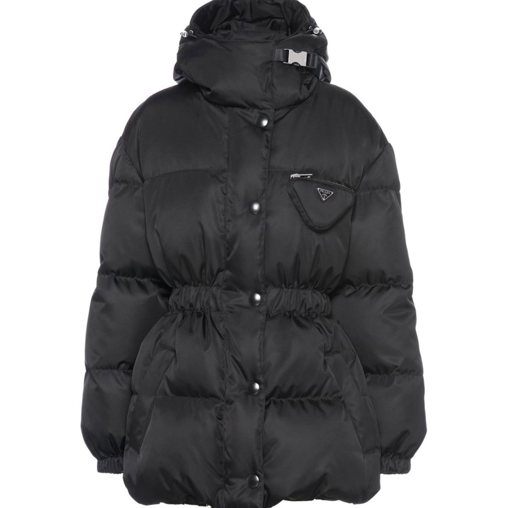 Prada. Re-Nylon pocket-detail puffer jacket. Reposh. Very chic. Oversized S/M